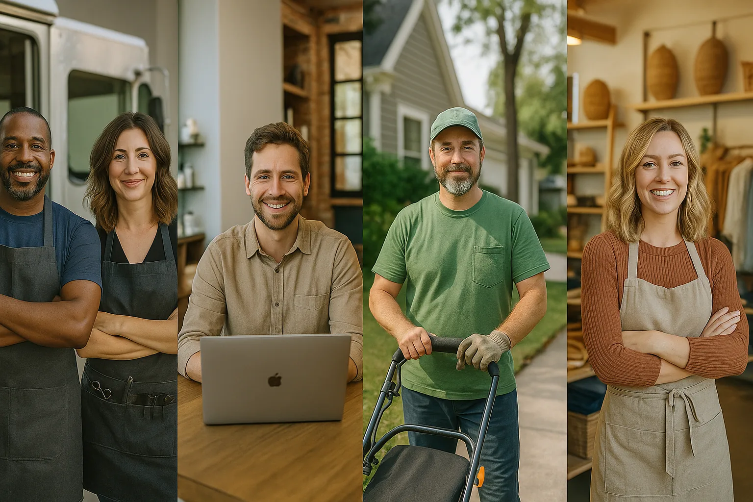 A diverse group of founders and small-business owners
